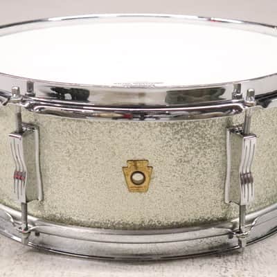 Ludwig Pioneer 5.5x14" Snare Drum 6 Lug Silver Sparkle Vintage 1960's image 1