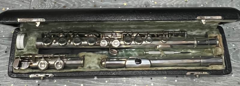 RARE Moritz Max Monnig Professional Handmade Solid Silver German Flute 1930-40 - sterling silver image 1
