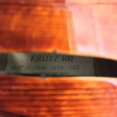 Mint Open Box Krutz 400 Series Model A840 15.5" Step Up Viola w/ Case and Bow image 13