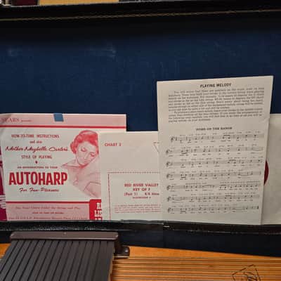 Oscar Schmidt OS-15B 1970's Auto Harp w/ Case & Extras image 11
