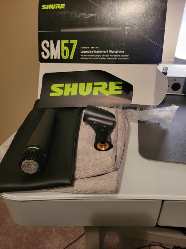 Shure SM57 Cardioid Dynamic Microphone 1984 - Present - Black image 1