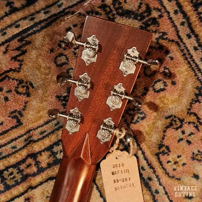 2010 Martin HD-28V Natural w/ OHSC | Herringbone, Forward-Shifted Scalloped Bracing, Tortoise Pickguard image 3
