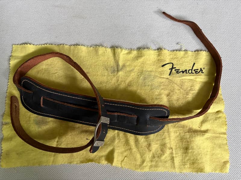 Fender Leather strap original 1965 - Black image 1