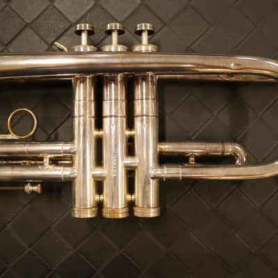 C.G. Conn 8-B Silver Plate Artist Trumpet 1970 W/ Bach C1 Mouthpiece + Mutes image 11
