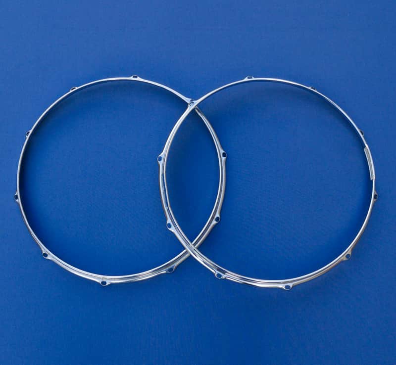 Slingerland Stick Saver Snare Hoops Pair 14" 10 Holes 70s COS image 1
