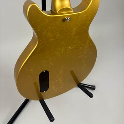 Brown Bear Guitars Korina Les Paul Junior double cut gold metallic image 12