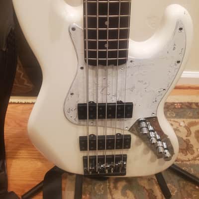 Fender Modern Player Jazz Bass V Satin 2014 - Olympic White image 1