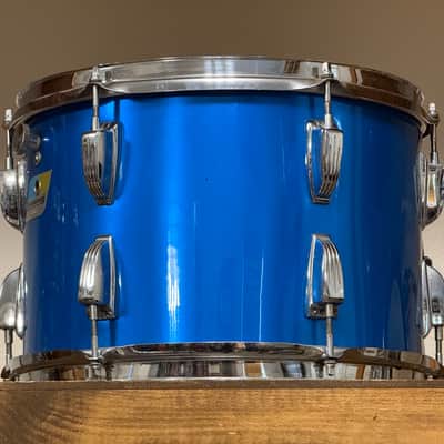 1970's Ludwig 13" Blue Silk 3-Ply Rack Tom 9x13 image 3
