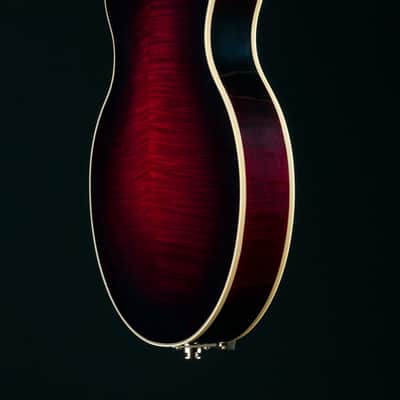 Hinde Jazz Model Adirondack Spruce and Flamed Maple Merlot Burst Mandolin with Pickup image 21