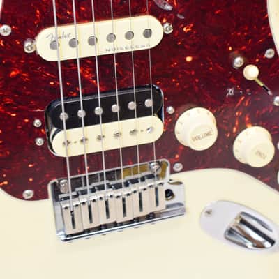 2017 Fender American Elite Stratocaster HSS ShawBucker Electric Guitar, Ebony Fingerboard, Olympic Pearl w/ Case image 6