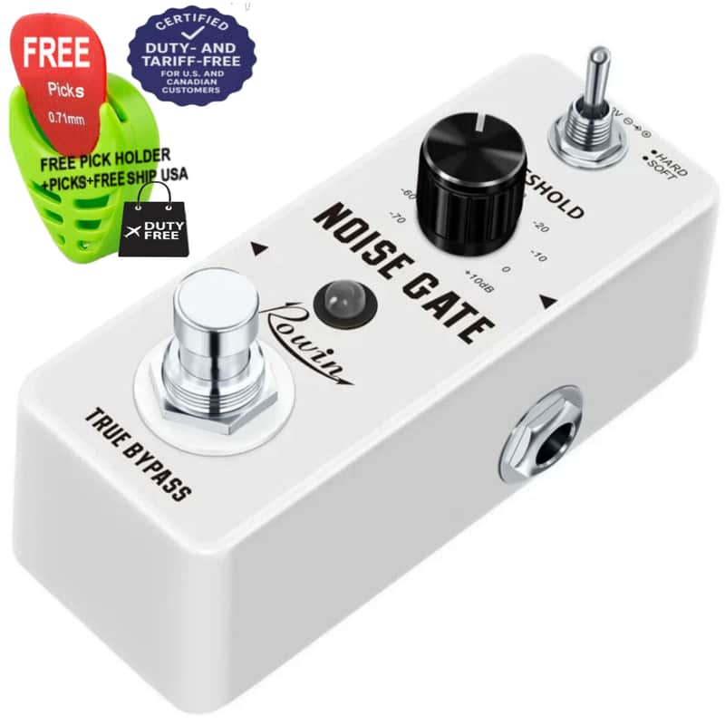 Rowin Noise Gate Guitar Pedal True Bypass LEF-319, FREE PICKS + HOLDER+ FREE SHIP USA image 1