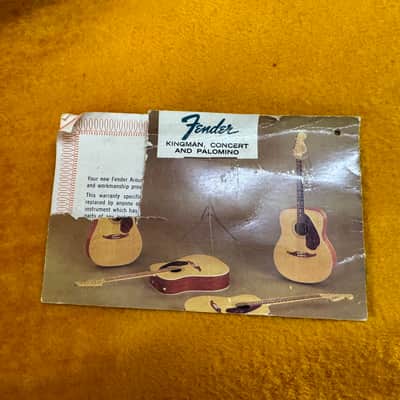 Fender Wildwood III With Warranty Card & Case Acoustic Late 60's image 19