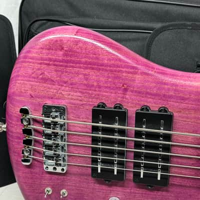 Warwick Pro Series Teambuilt GPS1485 07PA ASH FR Corvette $$ Double Buck 5-string Bass with COA + Gig Bag 2022 - French Violet Transparent Satin image 4