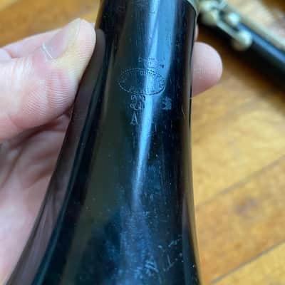 Henry Gunckel A Clarinet wood body w/fresh repaid Paris, France buffet stencil coffin case (simple system - not Albert or Boehm) Late 1800s image 6
