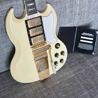 Gibson Custom Shop 1963 Les Paul Sg Custom Reissue w/Maestro Vibrola 1963 - Classic White image 2