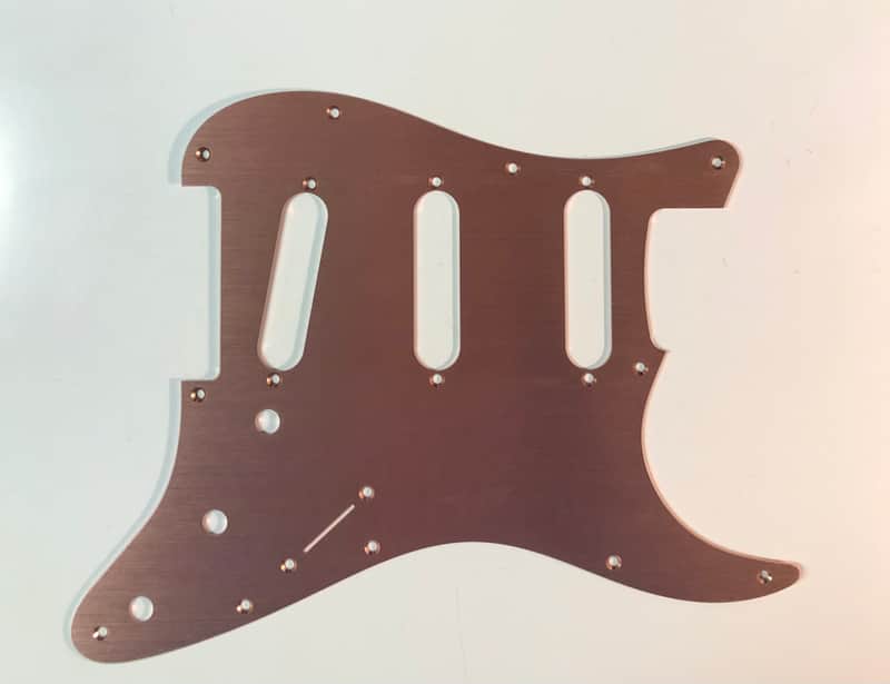 Stratocaster Style Aluminum Pickguard - 2026 - Rose Gold image 1