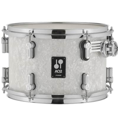 Sonor *Pre-Order* AQ2 12x8" White Marine Pearl Rack Tom Drum w/Mount WorldShip NEW Special Order Authorized Dealer image 1