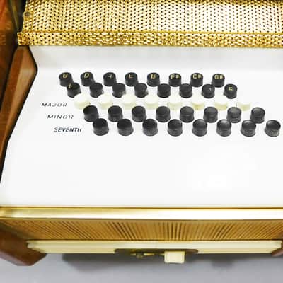 1950s Vintage Farfisa Royal Artist Model III Portable Chord Organ Brown Natural Wood Made in Italy image 6