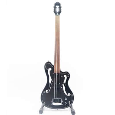Eastwood MRG Series EUB-1 Fretless Electric Bass with Case – Black image 2