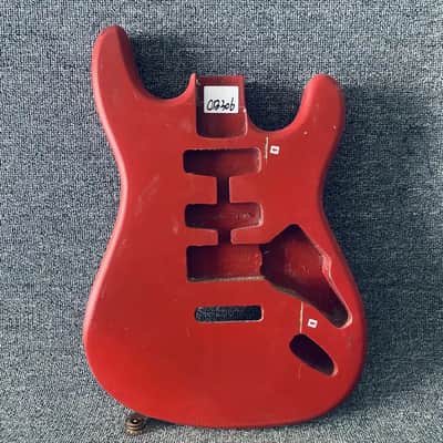 Red Basswood Guitar Strat Style Body with Mapl Neck, Rosewood Fingerboard image 3