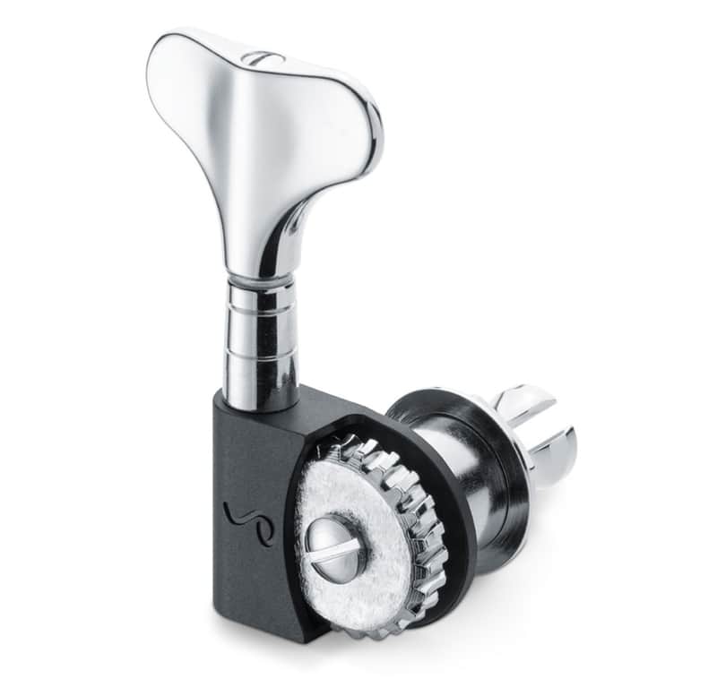 Schaller Germany 2x2 BM Light M4, Lightweight Split-Post Bass Tuners Set, CHROME image 1