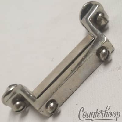 Leedy&Ludwig Snare Drum Butt Plate Nickel Vintage 40s 2 7/16"Marching Parade USA image 1