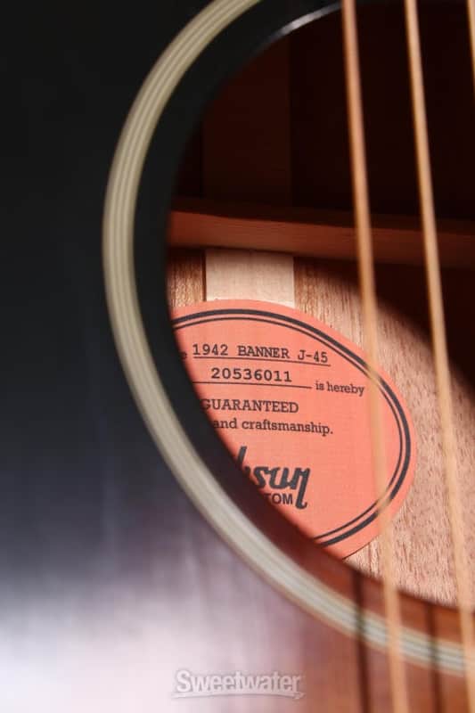 Gibson Acoustic 1942 Banner J-45 Acoustic Guitar - Vintage Sunburst (CSRS4542VSd1) image 1
