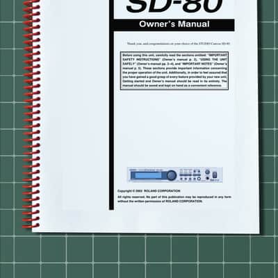 Roland Edirol SD-80 — 2 in 1 Owners Manual Guide Guide — 169 Pages — USA Made image 1