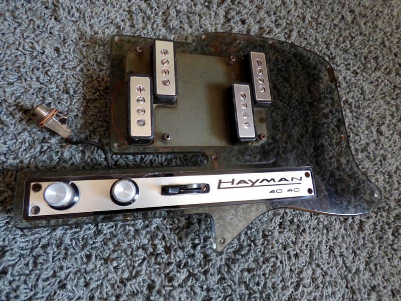 Hayman 40/40 Bass complete original pickguard w. pickups/potis 1973 image 1