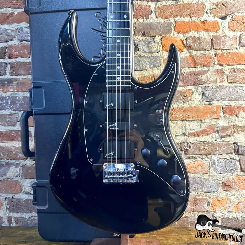 Alvarez Villain Electric Guitar w/ Modulus Graphite Neck & Fender TSA HSC (1980s - Black) image 1