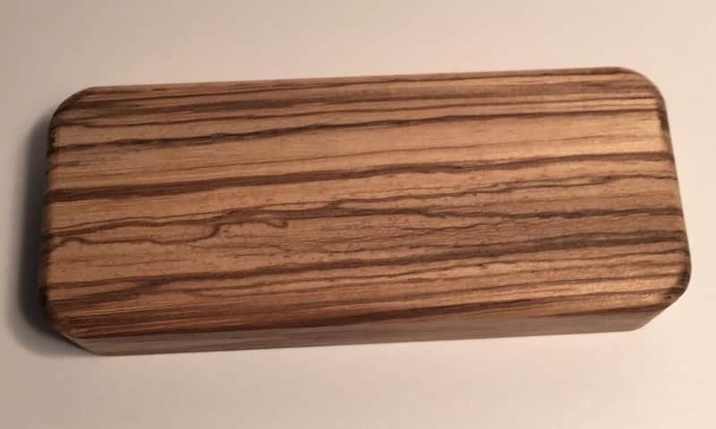 Guilford Zebrawood P-90 Pickup Cover - No pole piece holes - Single Cover - USA image 1