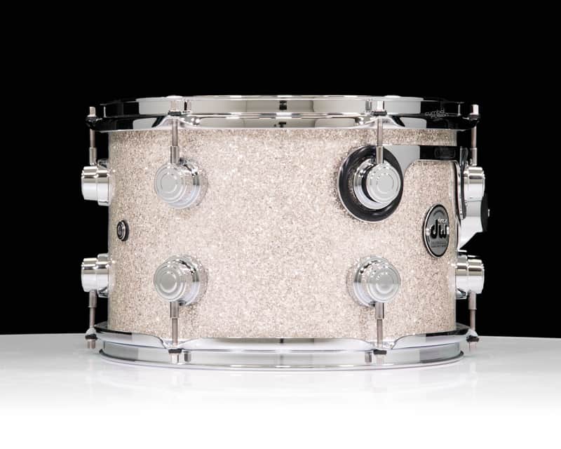DW Collectors Maple/Mahogany Shell 8x12 Broken Glass FP w/ Chrome HW image 1