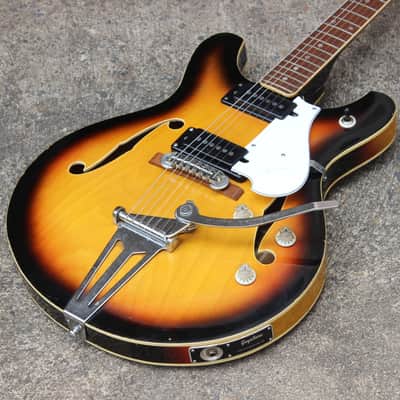 1968 Guyatone Japan SG-25T Vintage Hollowbody Electric Guitar (Sunburst) image 1