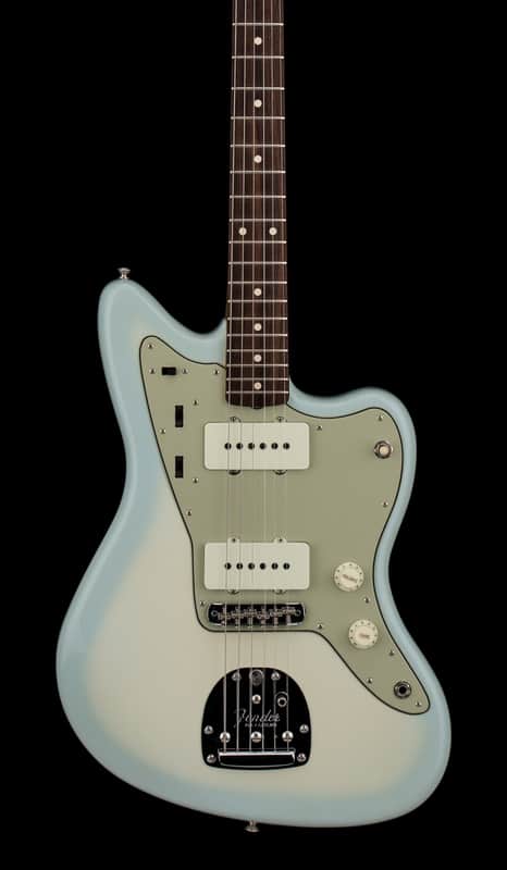 Fender Custom Shop Chicago Music Exchange Special '62 Jazzmaster DLX Closet Classic (2024) - Super Aged Olympic White/Sonic Blue Burst #34547 with Original Hard Case