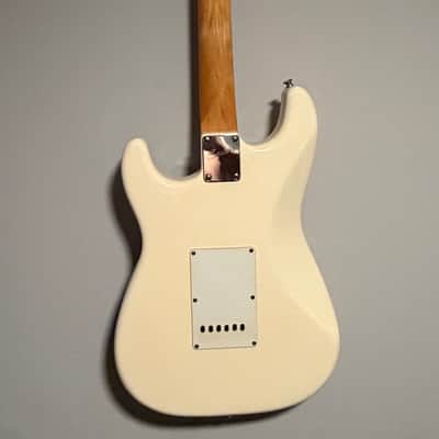 Rare 1989 Fender Squier Stratocaster USA (E9-Series) Aged Olympic White Excellent Player with Low Action image 2
