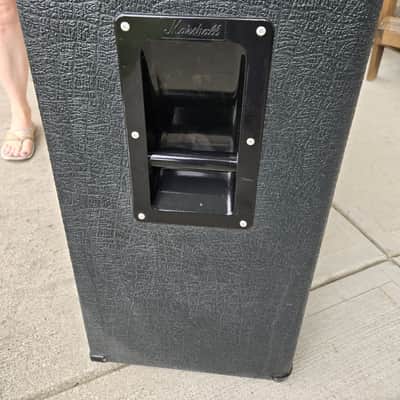 Marshall 4x10 Model 2038 (Rare) 1973-1974 - black tolex, checkerboard/houndstooth grille cloth with white piping image 3