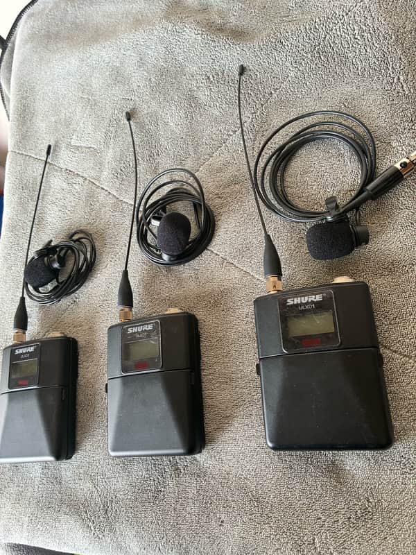 (3) Shure ULXD1 - V50 & (3) Shure WL185 Microphones PACKAGE DEAL! image 1