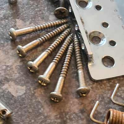 Vintage Fender Stratocaster Tremolo bridge with pat pend saddles . image 13