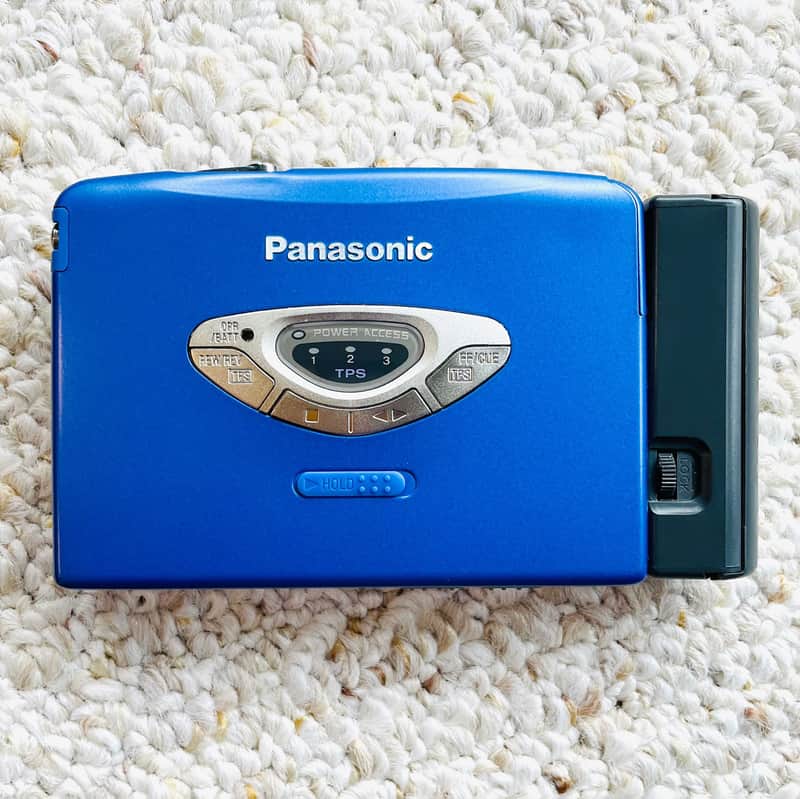 RARE] PANASONIC S50 Walkman Cassette Player, NEAR MINT BLUE