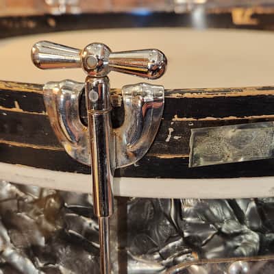Vintage 1960s Rogers Spotlight 20x14" Kick Drum Black Pearl Wrap image 8