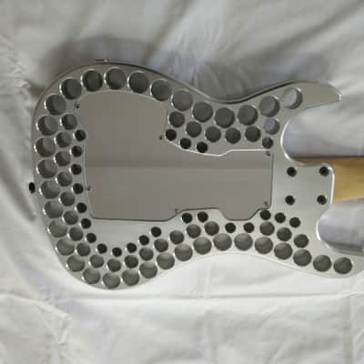 Abel Axe Strat-type body with holes  1994 - 1996 Silver image 5