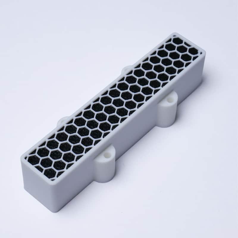 Custom 4-String Jazz Bass Pickup Covers (No Holes) Set of 2 - White & Black-Honeycomb image 1