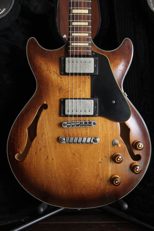 Ibanez AMV10A TCL Artcore Vintage Hollow Body Distressed Tobacco