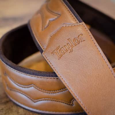 Taylor Vegan Leather Guitar Strap - Tan 2.75" (4202-27) image 6
