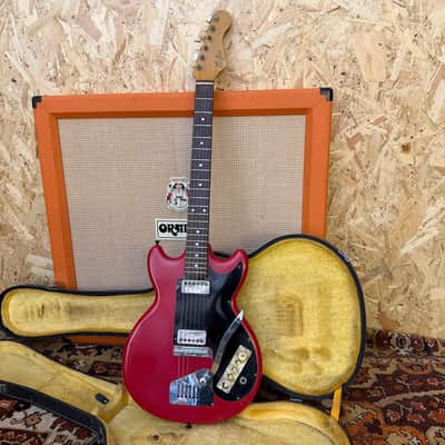 Vintage 1960s Hofner Colorama 2 II Red Solid Whammy Electric Guitar w/ Case image 4