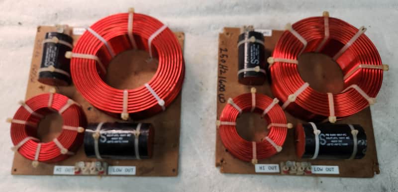 Handcrafted X-OVER, SOLEN components , 2 Way , 250 Hz cutoff, 1600 Watts of power (pair) image 1