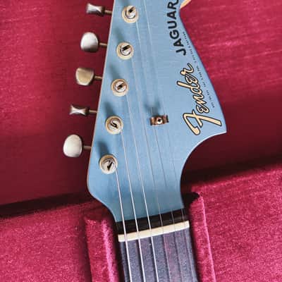 Fender Custom Shop 1964 Jaguar Journeyman Relic Electric Guitar Faded Aged Lake Placid Blue w/Hard Case image 2