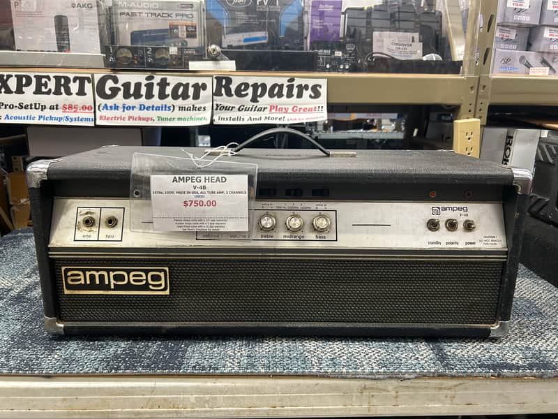 Ampeg V-4B Head 1970s Made in the USA TUBE AMP | Reverb