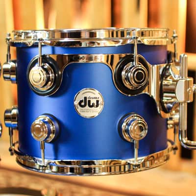 DW Collector's Maple SSC Blue Metallic Hard Satin Drum Set - 22,10,12,16 - SO#1367489 image 4