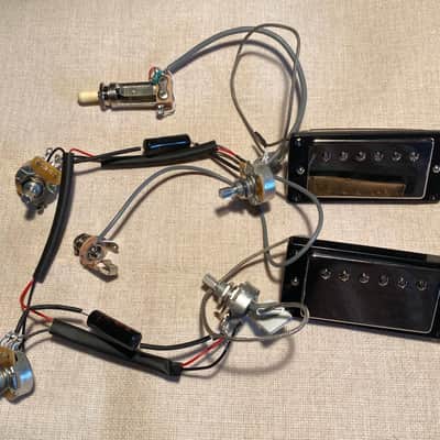 Gibson Custombucker Humbucker Pickup Matched Set Combo Kit - Pre-wired Harness image 3